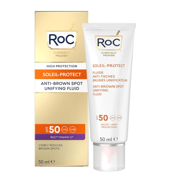RoC Pro-Define Anti-Brown Spot Sunscreen SPF 50 – 50ml Target Dark Spots, Even Skin Tone & Protect from UV Damage