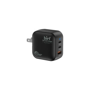 Birf Eco Mini 70W GaN Ultra Compact Travel Charger – Fast Charging for 3 Devices, Intelligent Power Delivery, Global Adapters Included