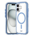 Birf iPhone 16 MS GreenGuard Airbag Sky Blue Case - 10ft Drop Tested, Magnetic Charging, 5-Layer Protection, Anti-Scratch & Aging, Heat Protection, Eco-Friendly (60% Recycled Materials)