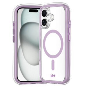 Birf iPhone 16 Plus MS GreenGuard Airbag Sakura Plum Case - 10ft Drop Tested, Magnetic Charging, 5-Layer Protection, Anti-Scratch & Aging, Heat Protection, Eco-Friendly (60% Recycled)
