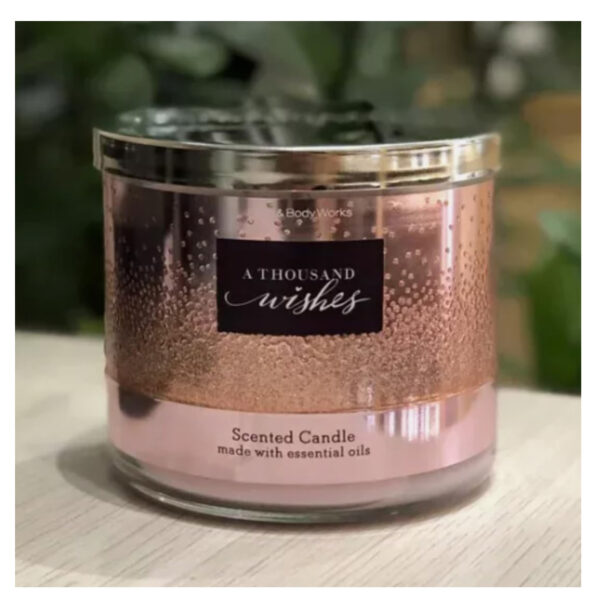 Bath & Body Works And Thousand Wishes Scented 3 Wick Candle_4