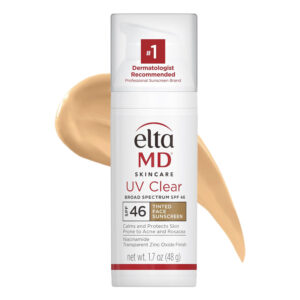 EltaMD UV Clear Facial Sunscreen SPF 46 - For Skin Types Prone To Acne, Rosacea & Hyperpigmentation - Tinted 48g1.7oz Cream