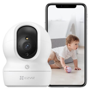 EZVIZ Security Camera CP1 Pro, 4MP CCTV Camera for Home, 360° Indoor Camera, Baby Monitor with Color Night Vision, Human Shape & Loud Noise Detection with Auto-Tracking, Two-Way Audio, Dual-Band Wi-Fi