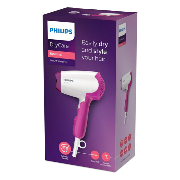 PHILIPS BHD003 Hairdryer DryCare Essential, 1400W, White_5