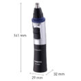 Panasonic ER-GN30-K Nose, Ear n Facial Hair Trimmer WetDry with Vortex Cleaning System, Black_5