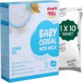 Simply Fils Baby cereals with Milk & Jasmine Rice, 10 Single-Serve Sachets, 250g, 6-36 Months